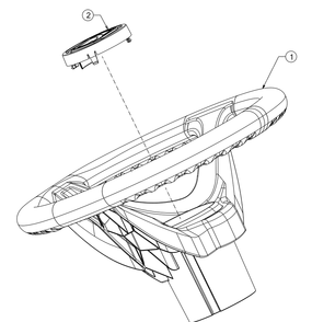 Steering Wheel Diagram and Parts List for XT1-LT46EFI (13A9A1CN009)(2017) Cub Cadet Lawn Tractor